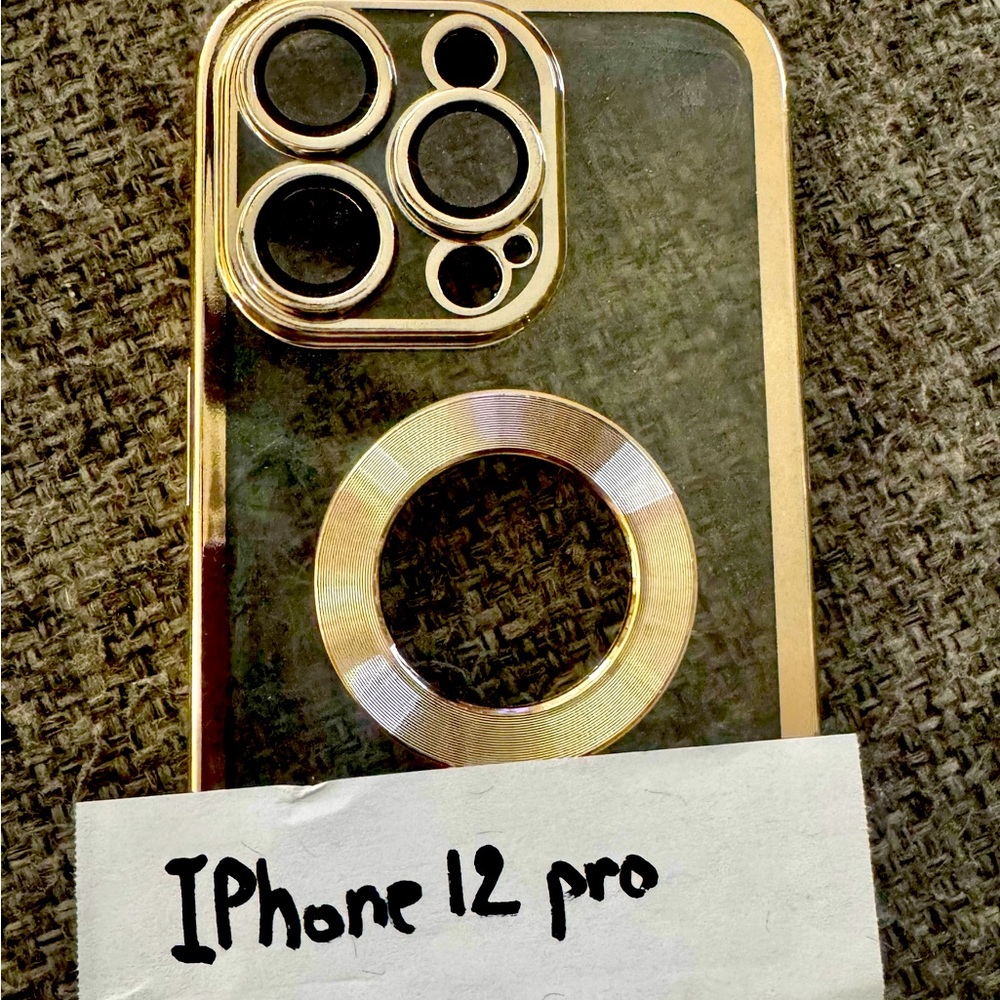 Gold edged IPhone case. iPhone 12Pro
